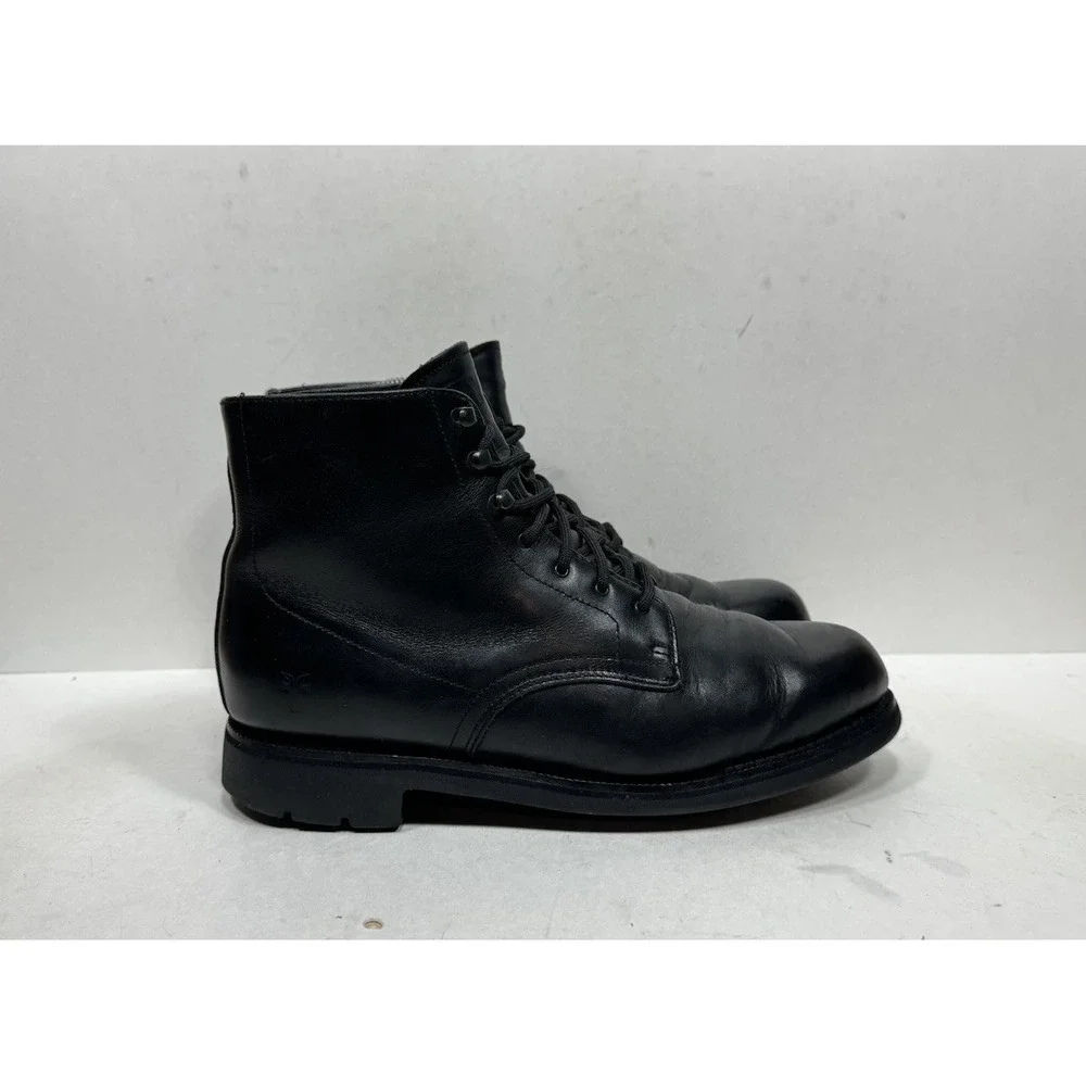 Frye Berwick Boots Black Leather 87430 Men's Size 9 Wide Shoes